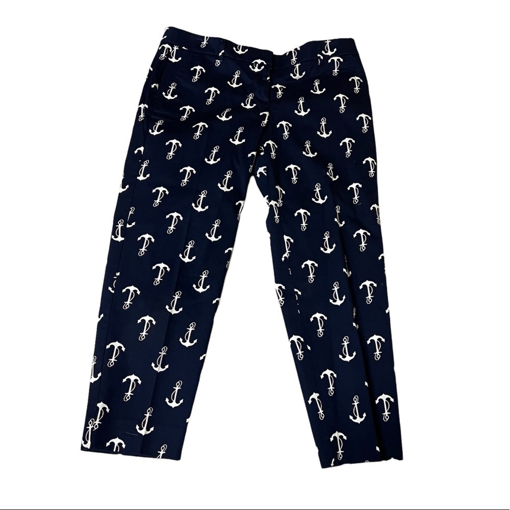 J.Crew Capri pants anchors size 8 stretch navy blue summer